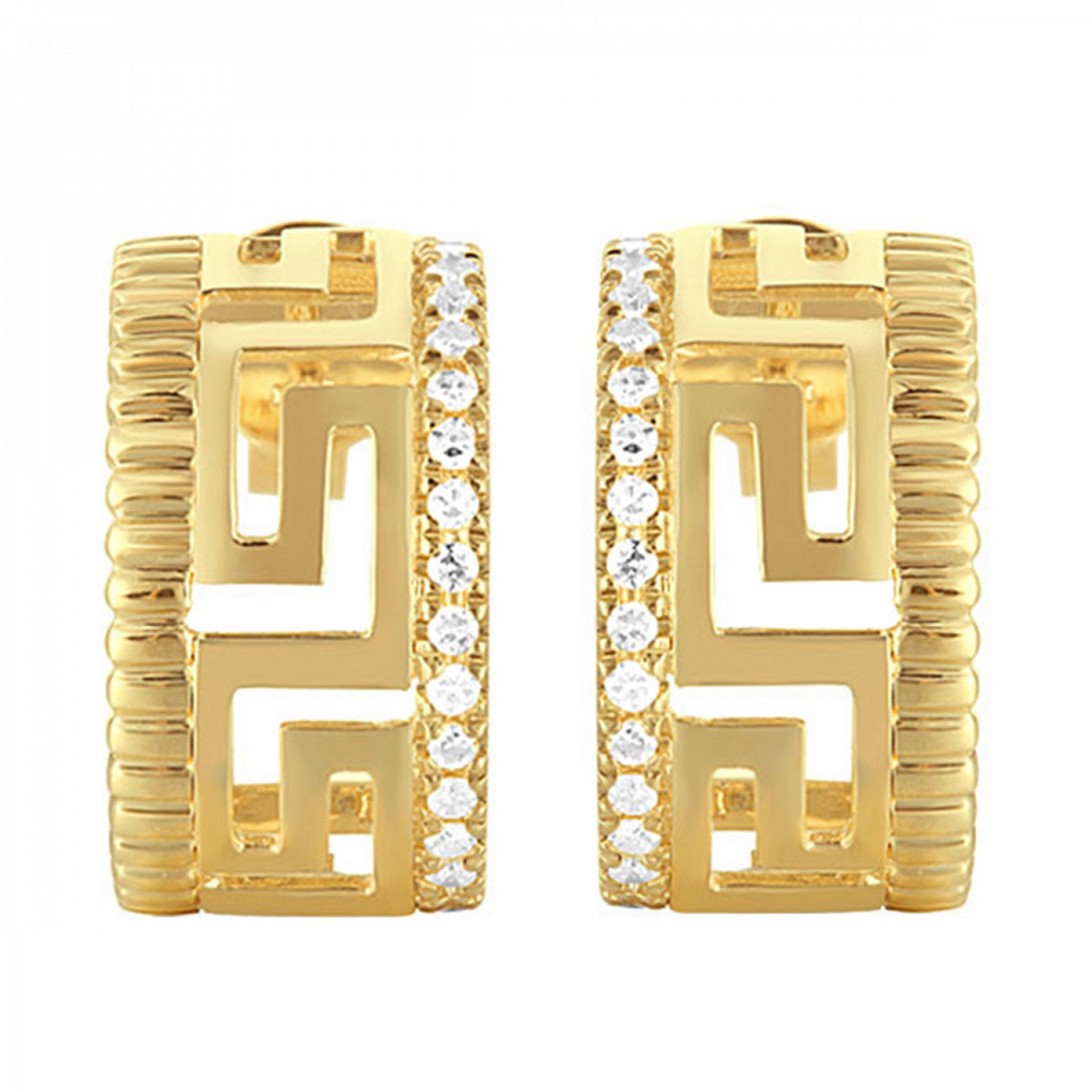14K Yellow Gold 0.33 CTW Natural Diamond Gold Hoop Earrings
