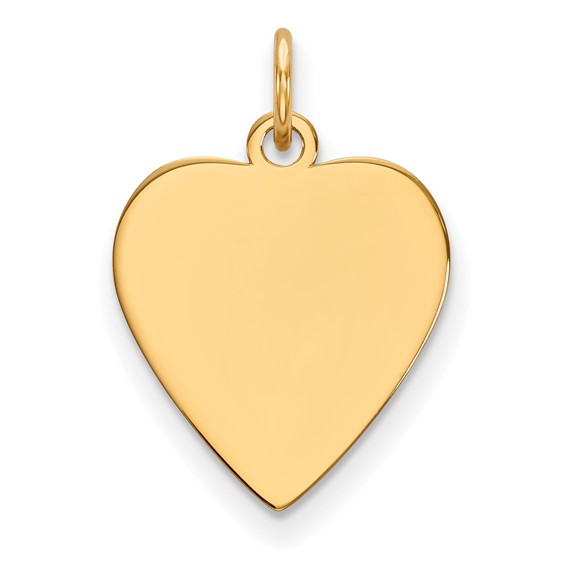 14K Yellow Gold Heart Charm