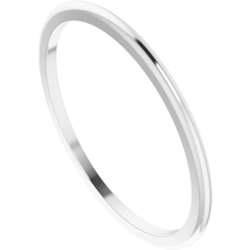 14K White Gold Polished Standard Fit 2mm Wedding Band