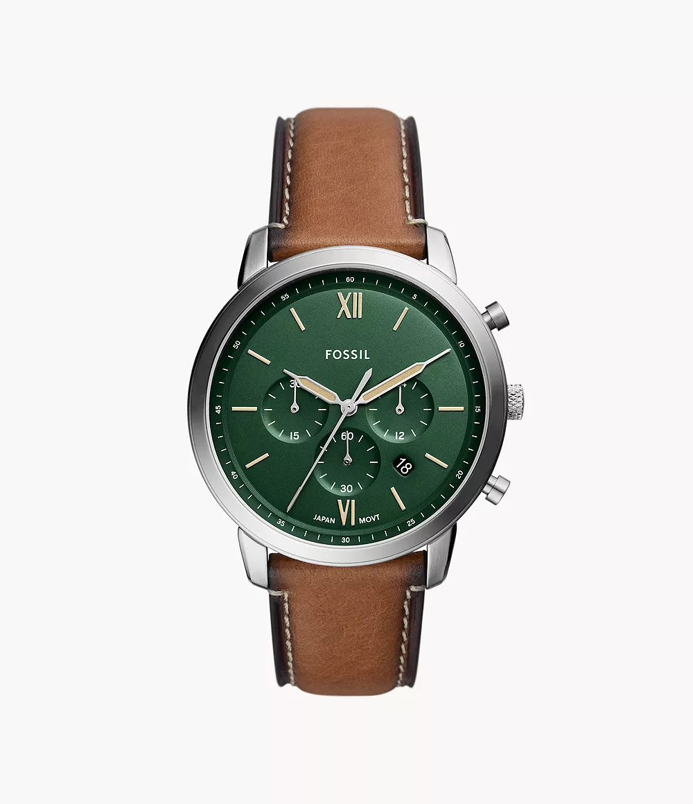 Fossil Watch: Neutra Chronograph Tan LiteHide™ Leather FS5963 Fossil Watch: Neutra Chronograph Tan LiteHide™ Leather FS5963