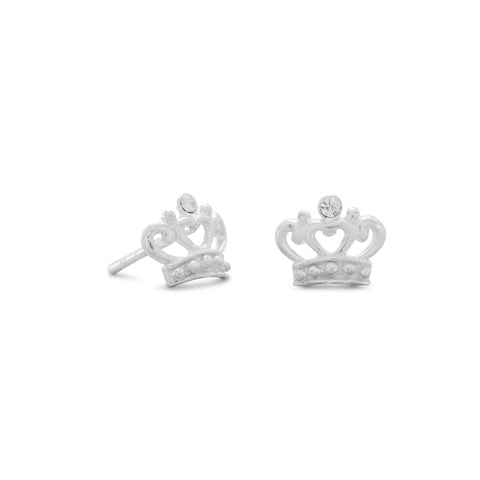 Sterling Silver No Stone Fashion Stud Earrings
