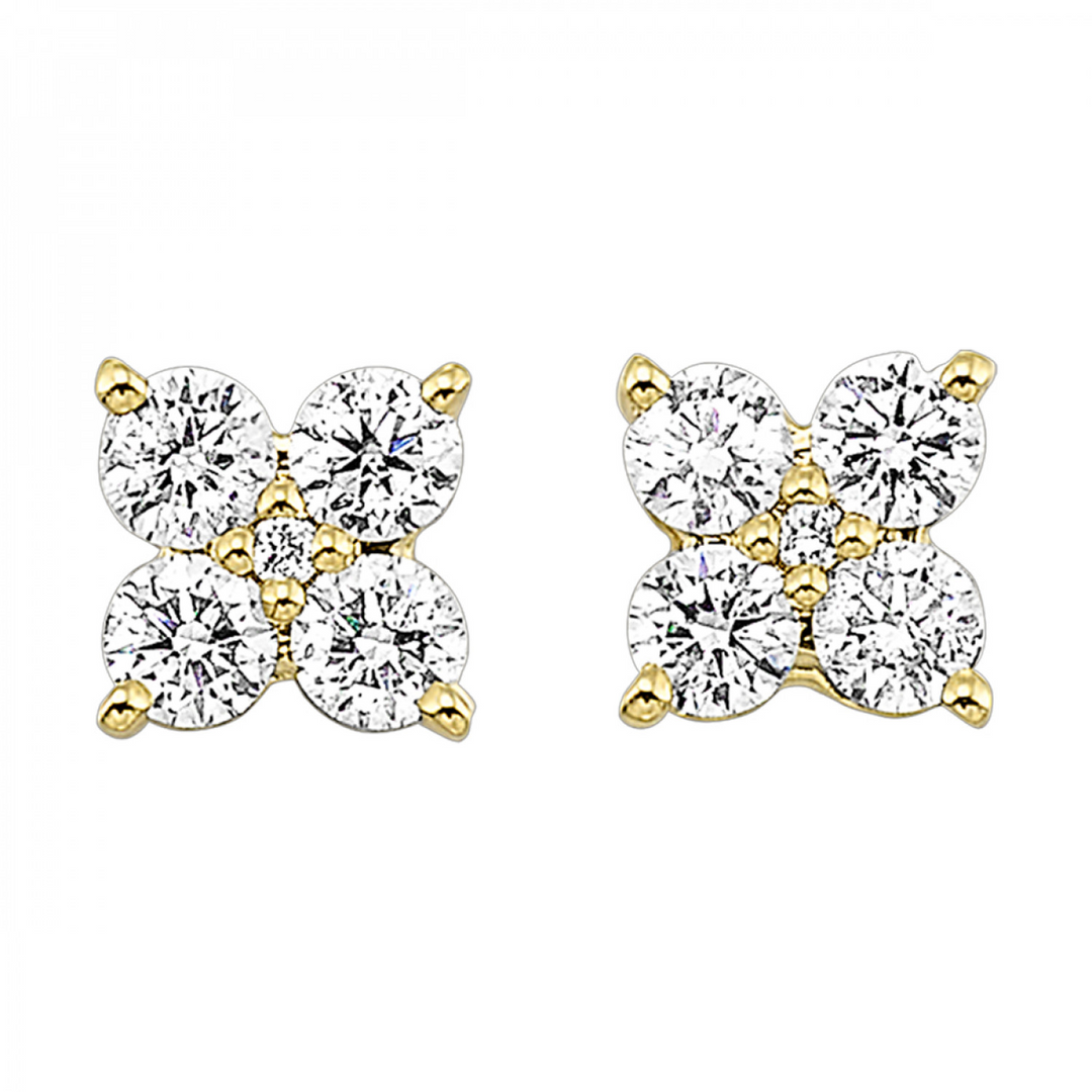 14K Yellow Gold 0.33 CTW Natural Diamond Fashion Stud Earrings