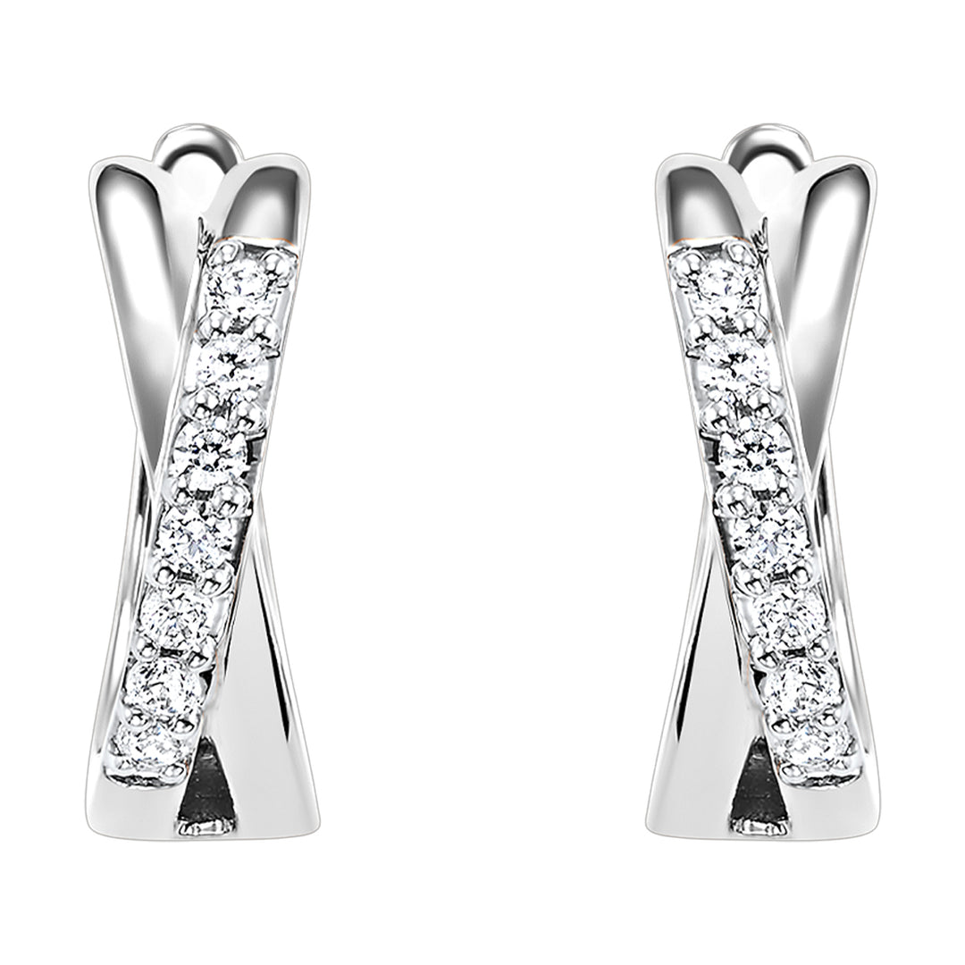 10K White Gold Diamond 1/6Ctw Earring
