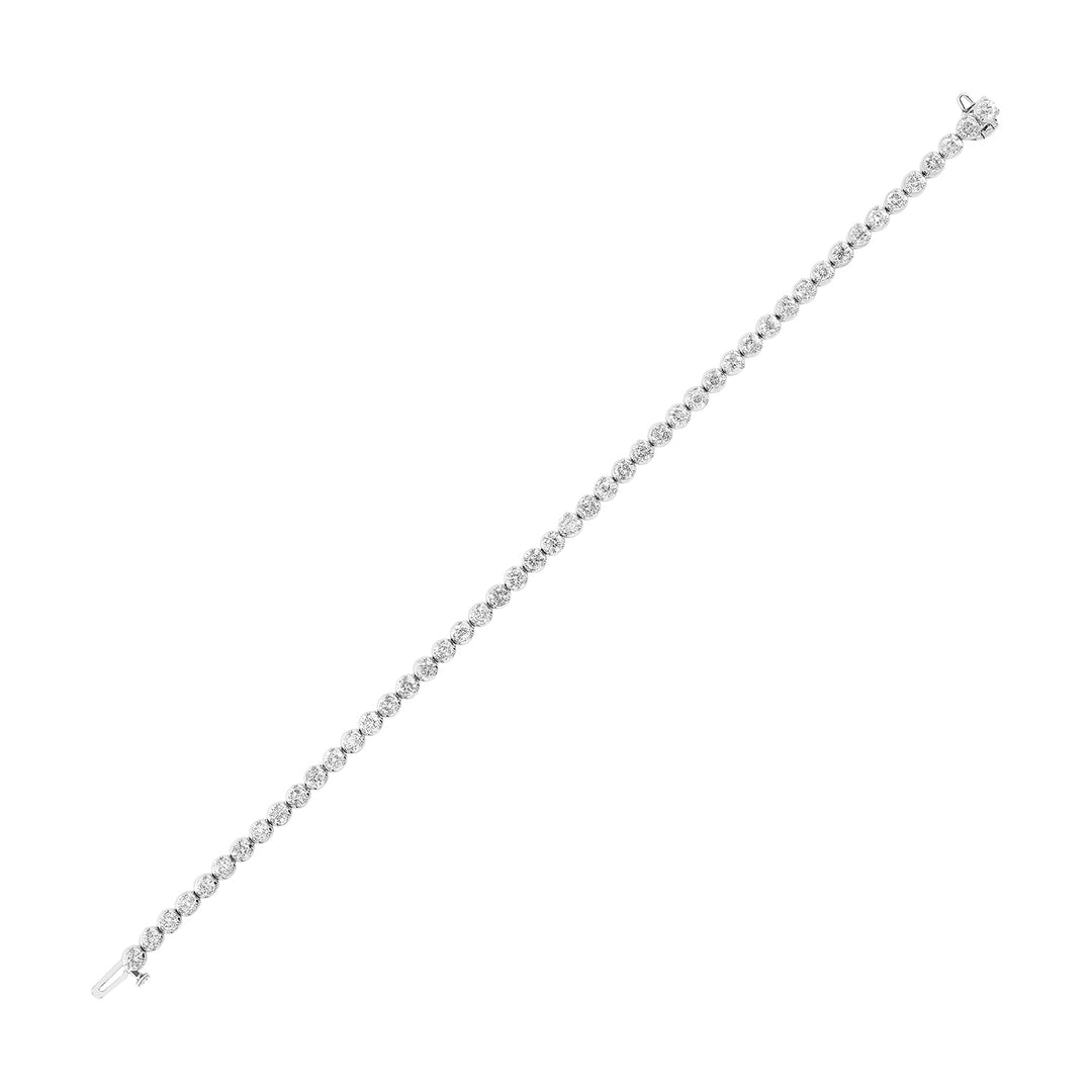 14K White Gold Diamond 3Ctw Bracelet