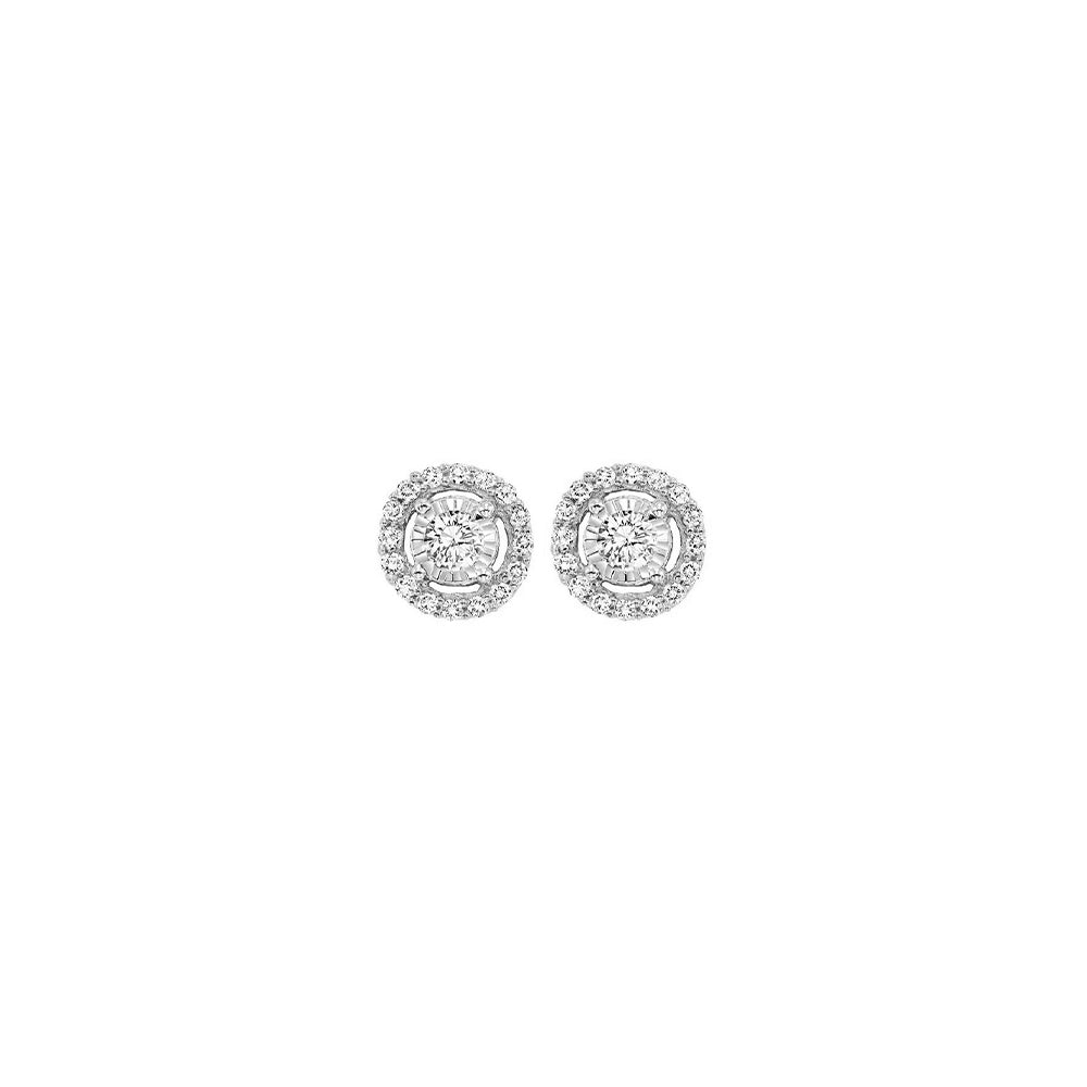 14K White Gold Diamond 1/3Ctw Earring