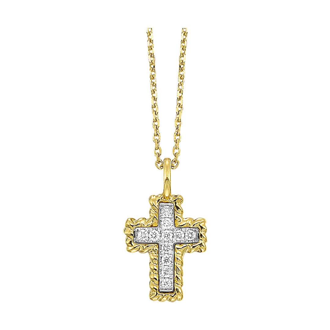 14K Yellow Gold Diamond 1/20Ctw Pendant
