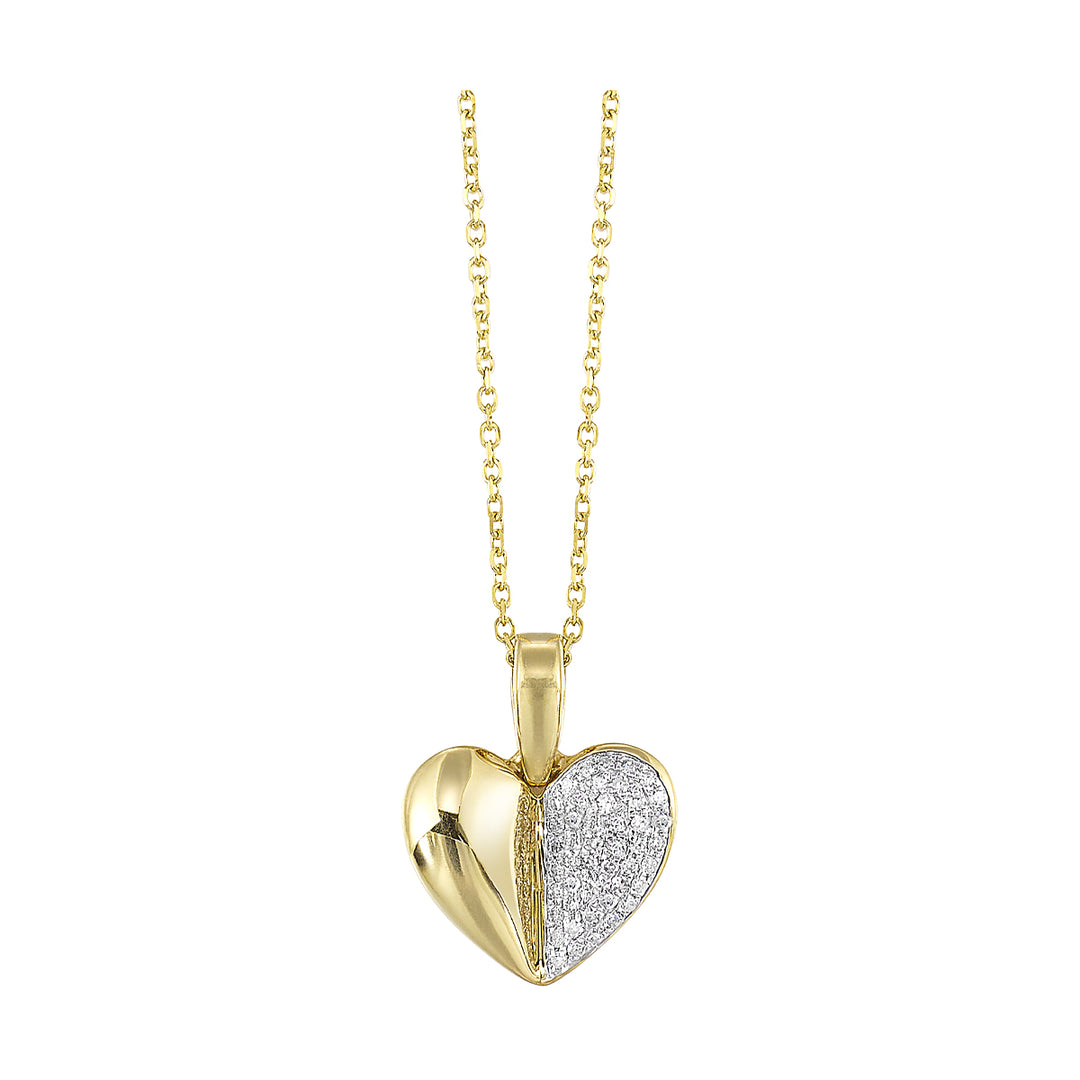 10K Yellow Gold Diamond 1/10Ctw Pendant