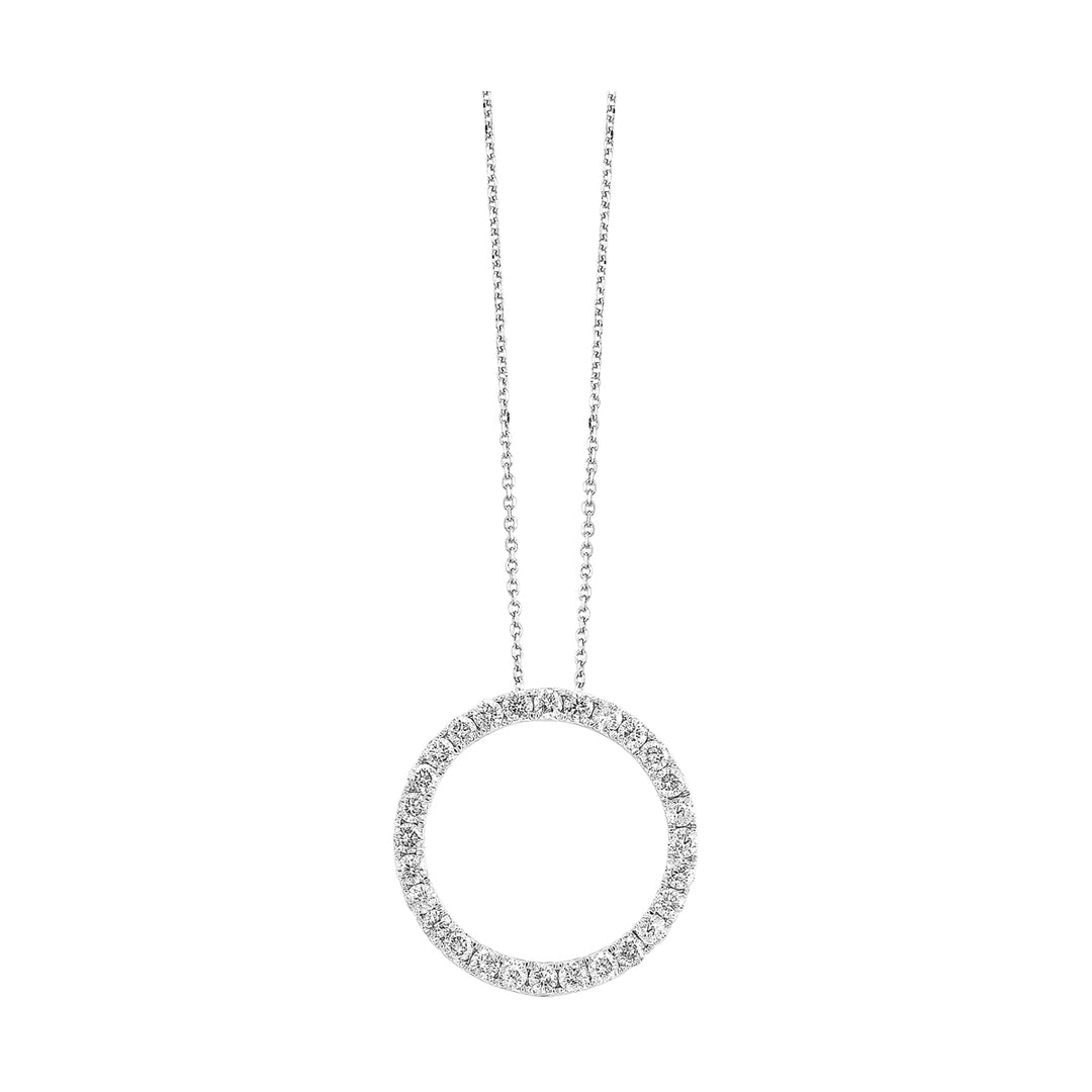 14K White Gold Diamond 1/2Ctw Pendant