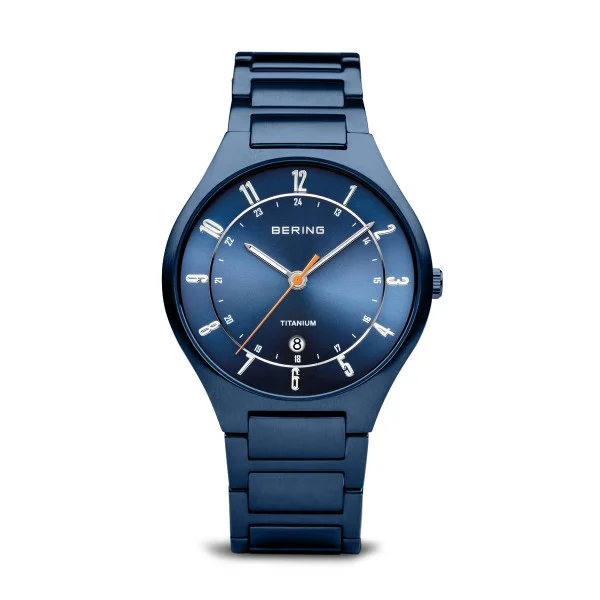 Bering Watch: Titanium | Mat Blue | 11739-797 – S.E. Needham Jewelers