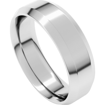 14K White Gold Polished Standard Fit 6mm Wedding Band