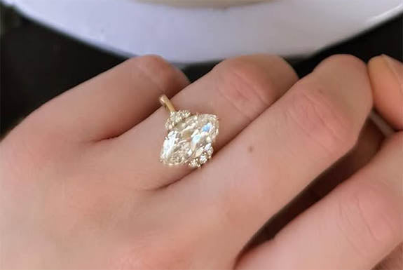 Antique Marquise-Cut Diamond Ring Stars in Josh Groban's Disneyland Proposal