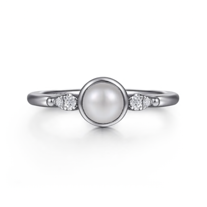 SS .05 CTW DIA / PEARL RING 09