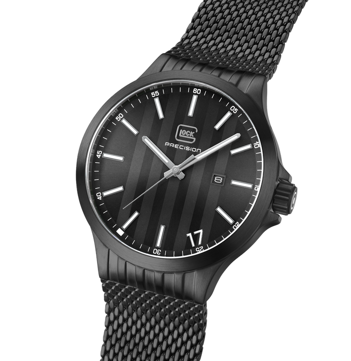 GLOCK GW-12-1-24 Black Stainless Steel 44mm Watch