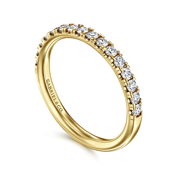 14K Yellow Gold 0.40CTW Natural Diamond Wedding Band