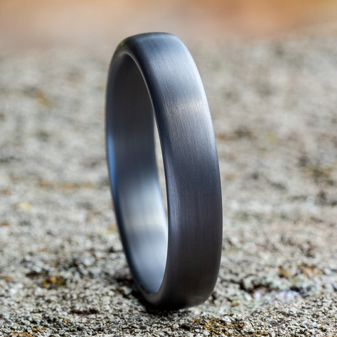 Dark Gray Tantalum Satin Comfort Fit 4.5mm Wedding Band