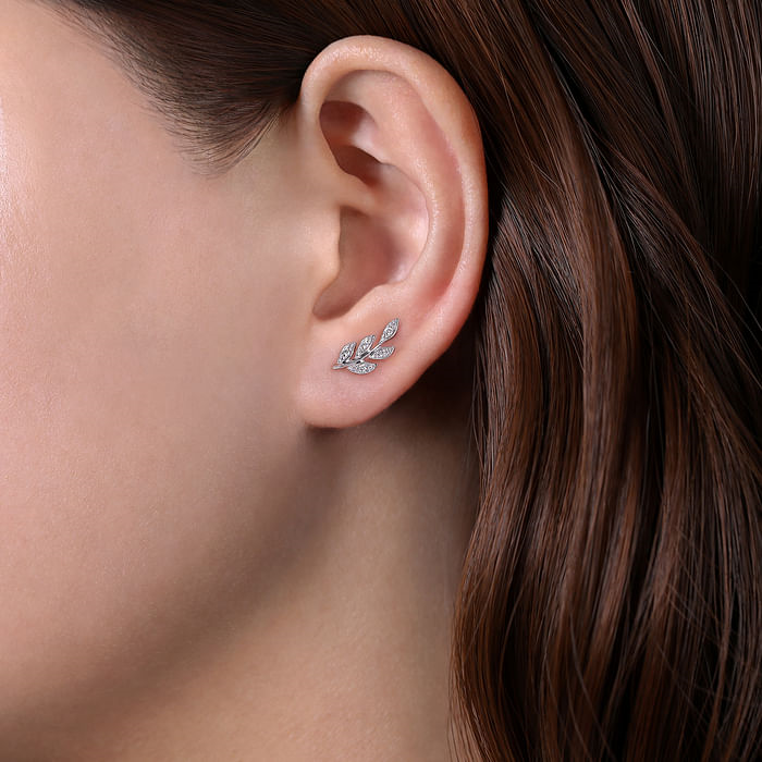 14K White Gold 0.07 CTW Natural Diamond Fashion Stud Earrings