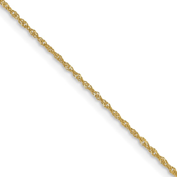 10K Yellow Gold 0.8mm Singapore Chain - 18in.