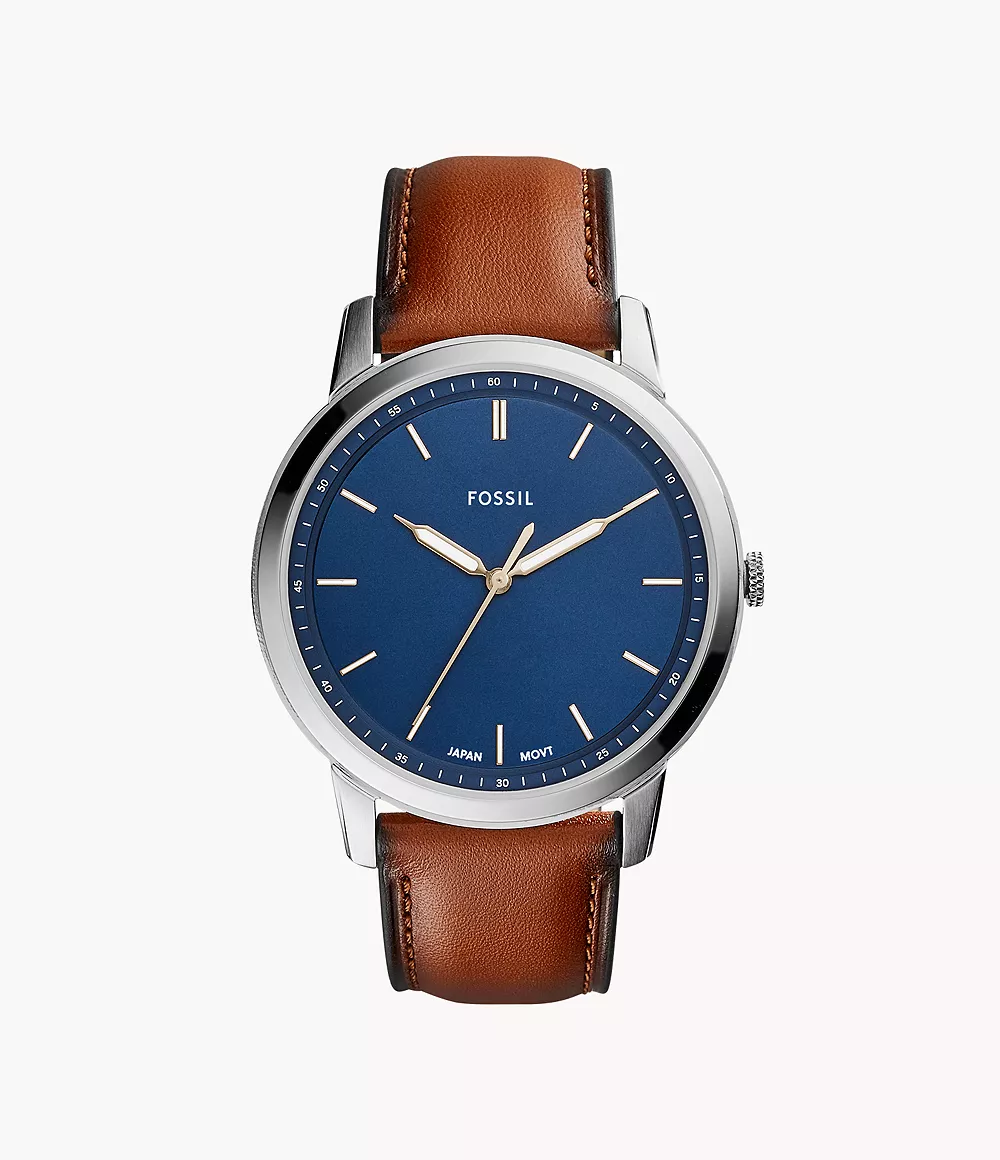 Fossil Watch: The Minimalist Slim Three-Hand Light Brown Leather FS5304