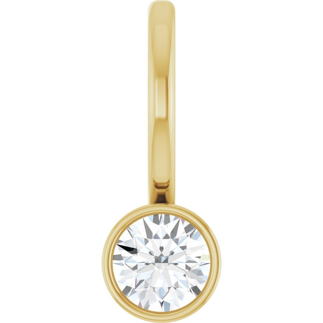 14K Gold Bezel Birthstone Charm