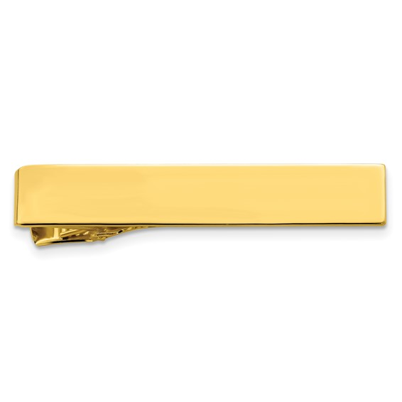 Gold-plated Polished Engravable Tie Bar