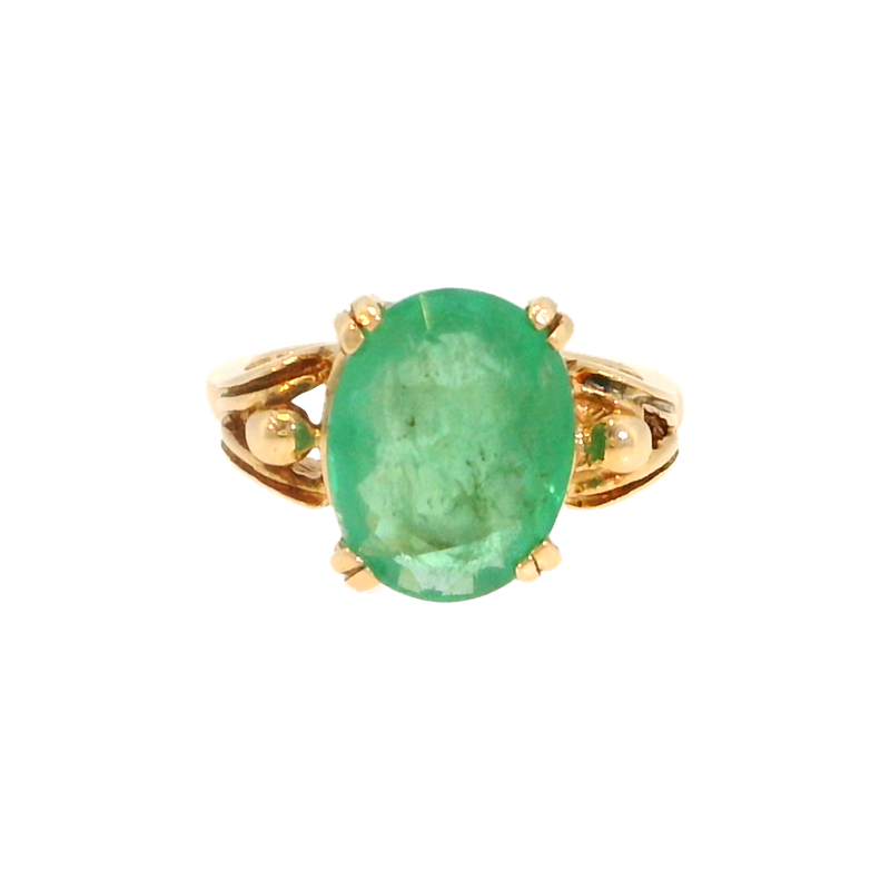 14KY EMERALD RING 0234