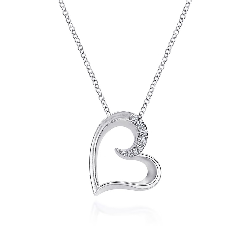 SS WHT SAPH. HEART PEND. 052