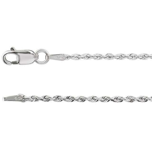 Sterling Silver 1.3 mm Diamond-Cut Rope