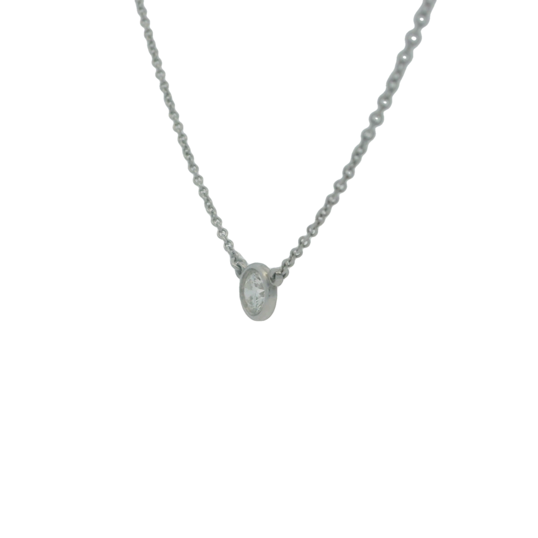 Platinum Estimated 0.25 CTW Natural Diamond Solitaire Pendant Necklace