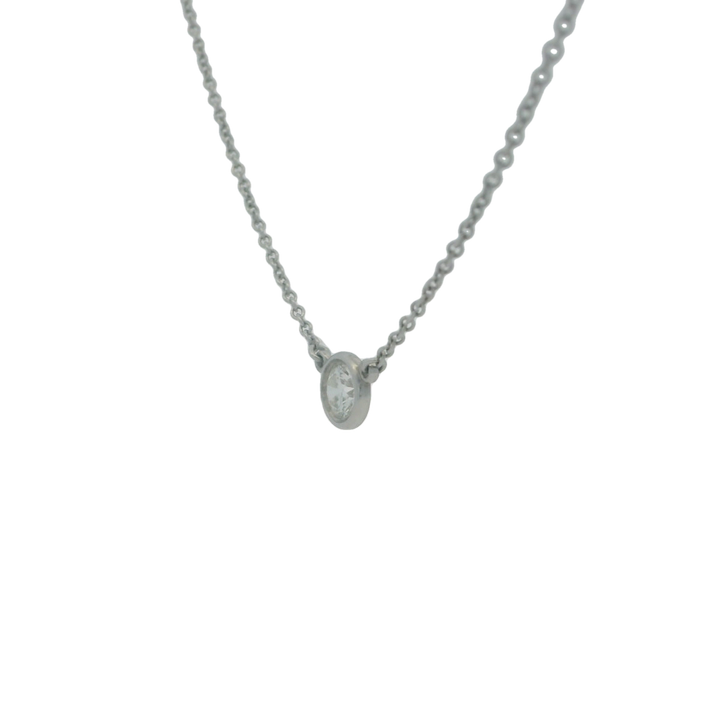 Platinum Estimated 0.25 CTW Natural Diamond Solitaire Pendant Necklace