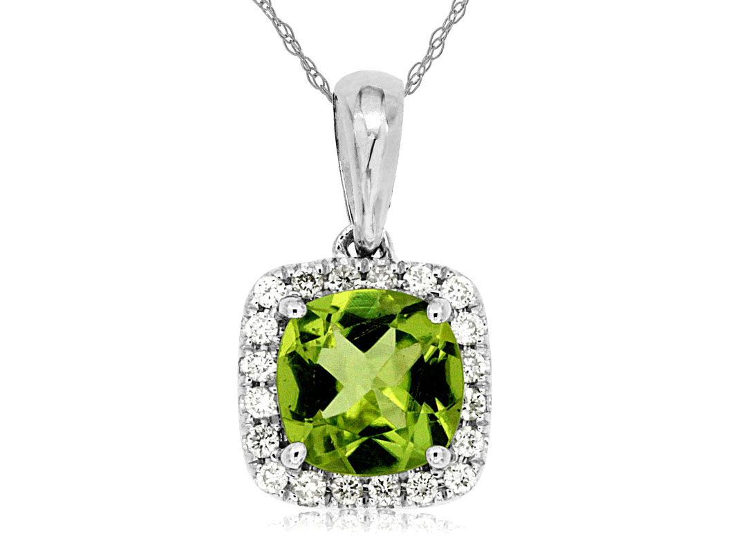 14KY .11 CTW DIA / PERIDOT PEN