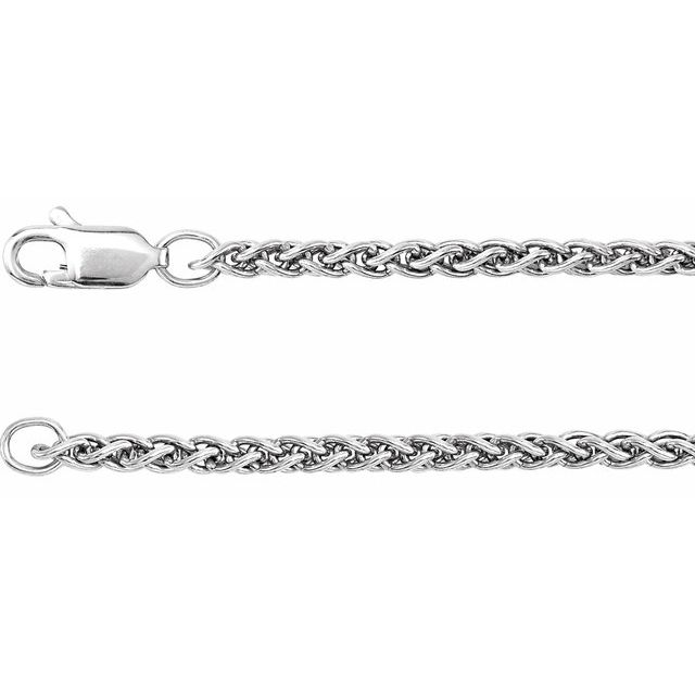 SS 20" 2.4MM WHEAT CHAIN 081