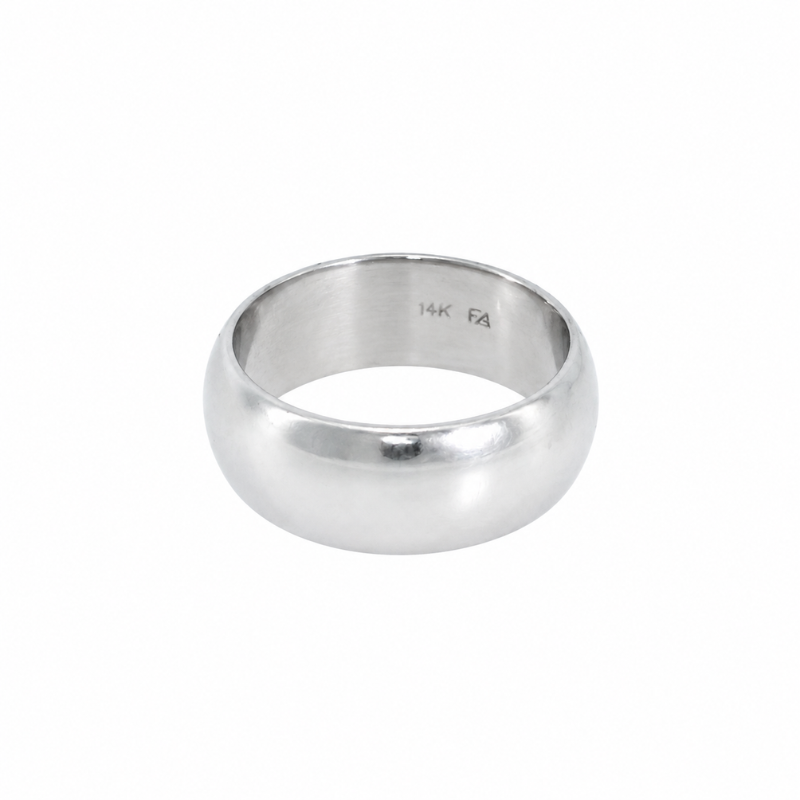14KW GOLD BAND SZ7.75 4.91g 08