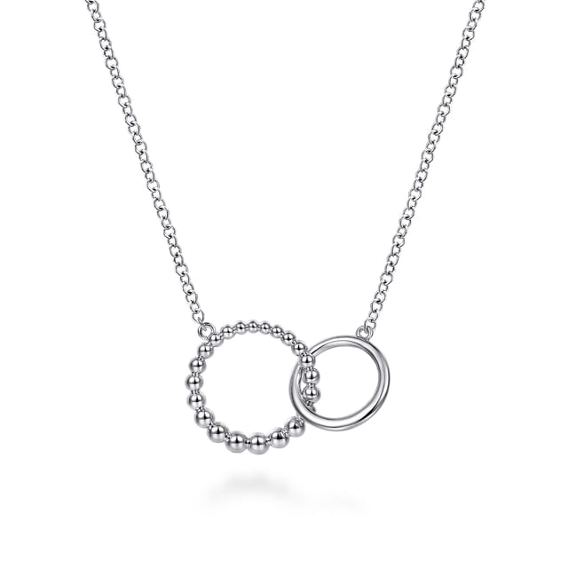 Sterling Silver Double Circle Necklace