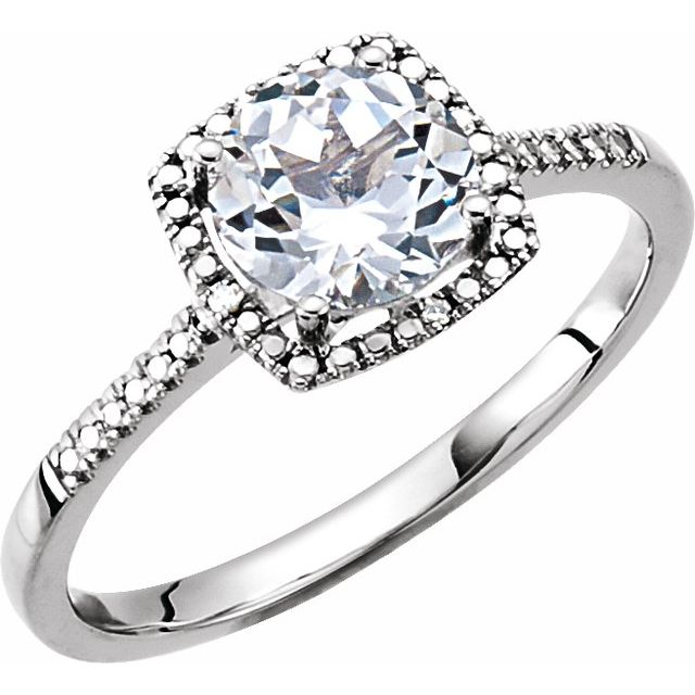 Sterling Silver Natural Sapphire Cocktail Ring