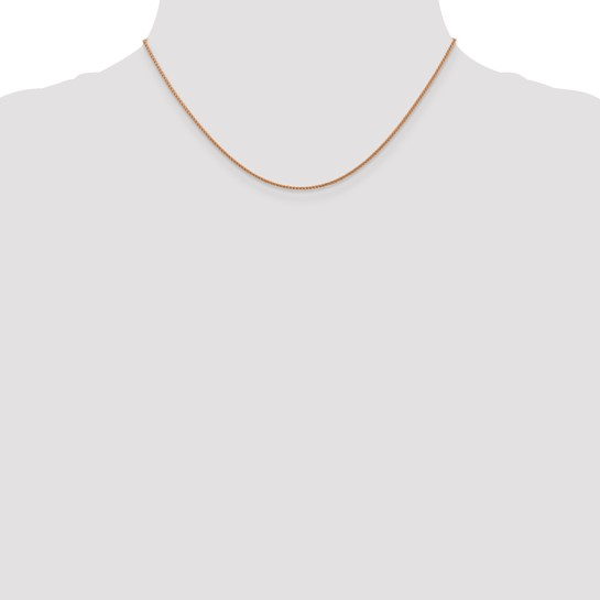 14K Rose Gold 16" 1 mm  Wheat