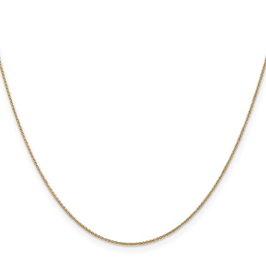 14K Yellow Gold 0.75mm Cable Chain 16in