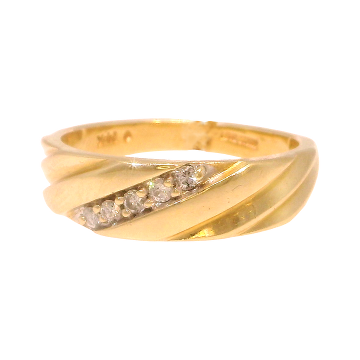 14KY EST 0.10CTW MEN'S RING SZ