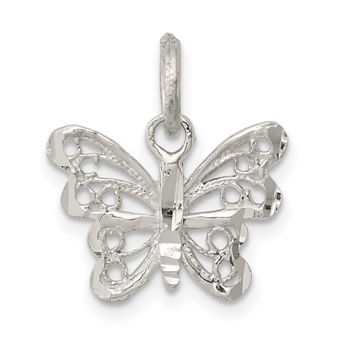 Sterling Silver Butterfly Pendant Neckace