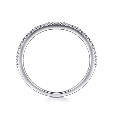 14K White Gold Prong Set Diamond Wedding Band (0.12 ctw)