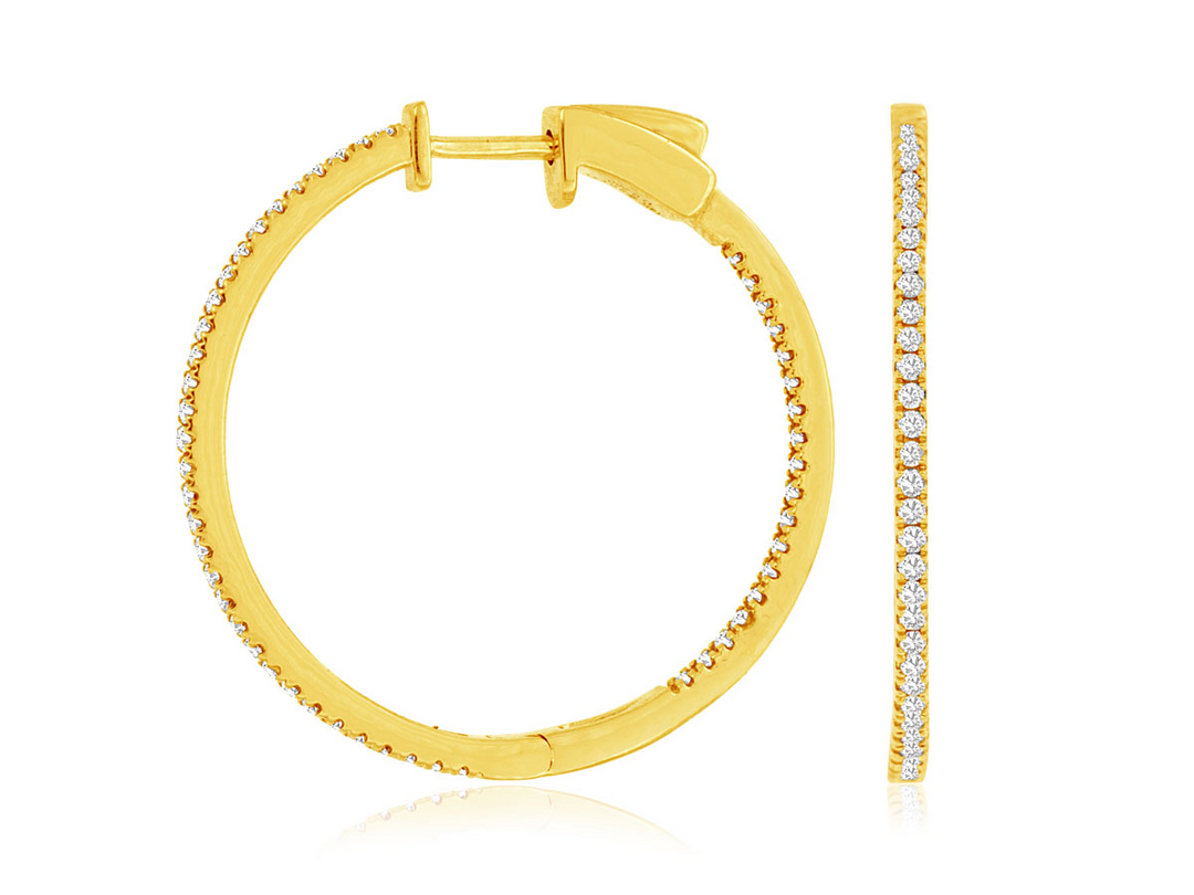 14KY .50 CTW DIA HOOPS 0582