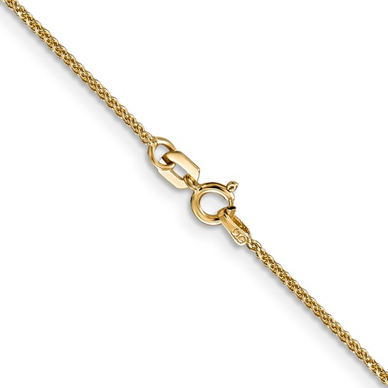 14K Yellow Gold 1.05mm Diamond-Cut Spiga Chain 18"