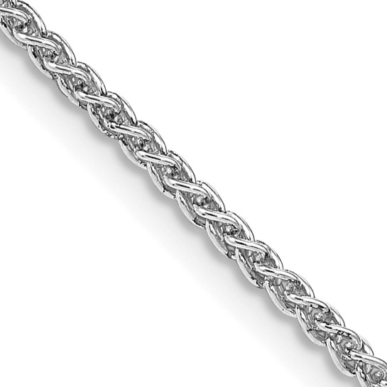 Sterling Silver Rhodium-plated Spiga Wheat Chain