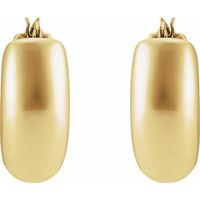 14K Yellow Gold Cloud Hoop Earrings