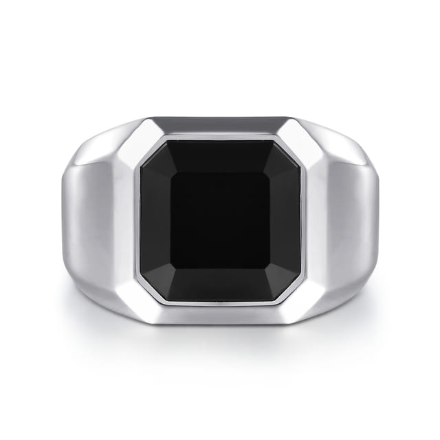 Sterling Silver Onyx Signet Ring