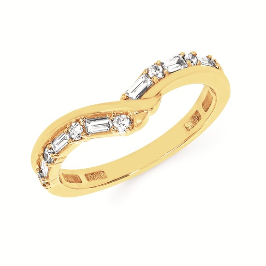 14K Yellow Gold Diamond Wrap Ring (0.25 ctw)