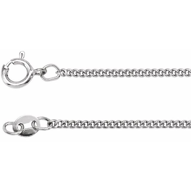 Sterling Silver 1.6mm Curb Chain 18"