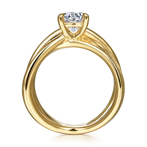 14KY TWIST SOLITAIRE CZ SMPL B