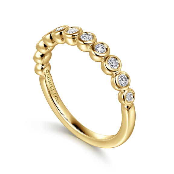 14K Yellow Gold Diamond Anniversary Band