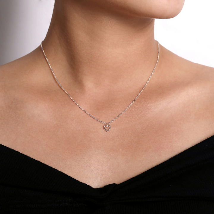 Sterling Silver Heart Pendant Necklace