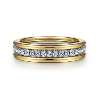 14K Two-Tone Gold Diamond Wedding Band (0.30 ctw)